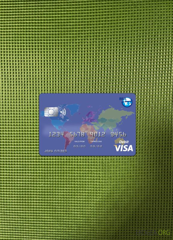 Algérie banque extérieure d'algérie visa card photolook recto